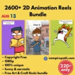 2600+ 2D Animation Reels bundle Hindi