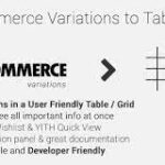 Woocommerce Variations to Table – Grid