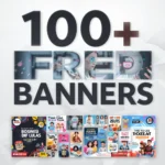 100+ Multipurpose PSD Banners Bundle Free