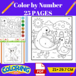 Color by Number: Fun Farm Animals Activity Book - Image 2