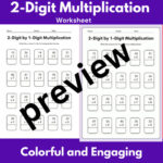 2-Digit by 2-Digit Multiplication Worksheet | 3rd Grade | Colorful and Engaging - Image 2